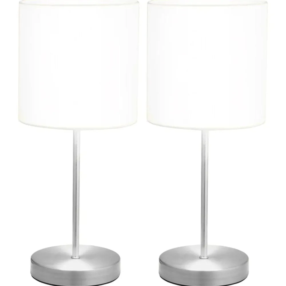 Verlichting*vidaXL Tafellampen 2 st met aanraakknop E14 wit