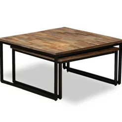 Tafeltjesset massief gerecycled teakhout 2-delig><noscript><img width=
