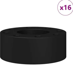 Tafelvoetbal bumpers 16 pcs Zwart 2,7 x 2,7 x 1,3 cm TPE><noscript><img width=