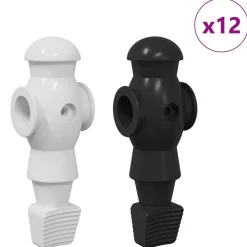 Tafelvoetbalspelers 24 pcs Zwart en Wit 3,6 x 3,1 x 10,8 cm><noscript><img width=