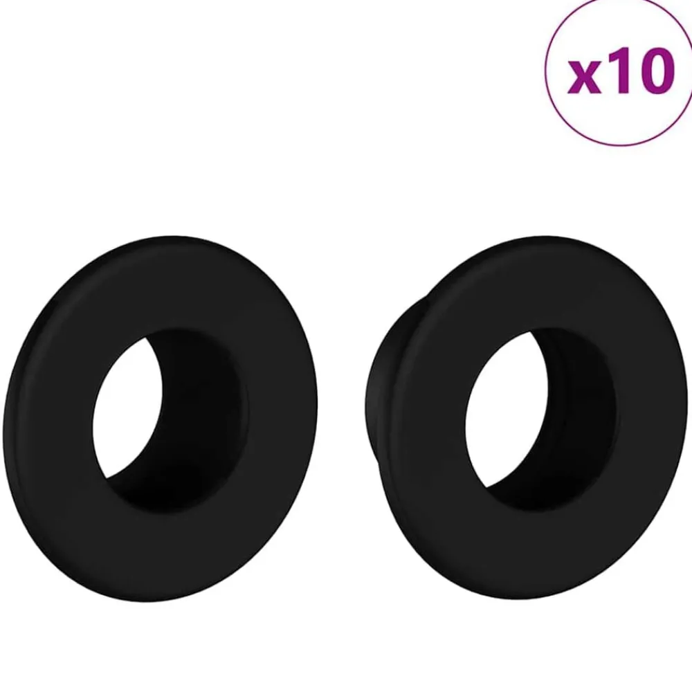 Binnenspelletjes*vidaXL Tafelvoetbalstoppers 10 pcs Zwart 3 x 3 x 1,4 cm HIPS