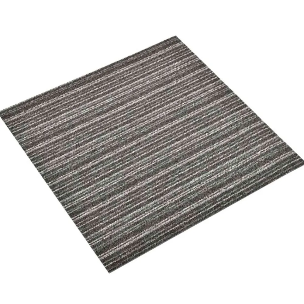 Bouwmaterialen*vidaXL Tapijt 20 pcs 50 x 50 cm 100% Polypropyleen Gestreept antraciet