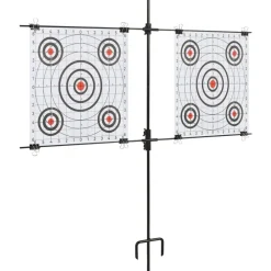 Buitensport*vidaXL Targetkaartstandaard met schietkaarten 78x76 cm staal