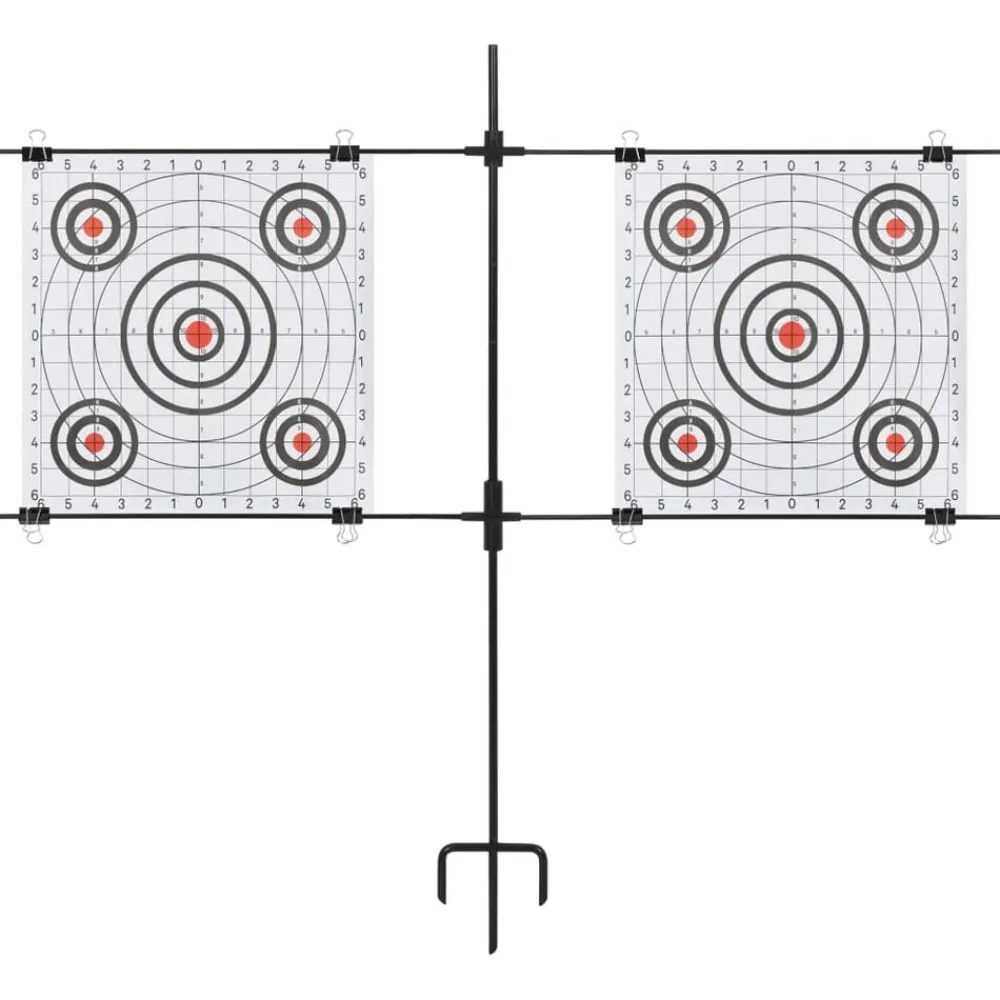 Buitensport*vidaXL Targetkaartstandaard met schietkaarten 78x76 cm staal