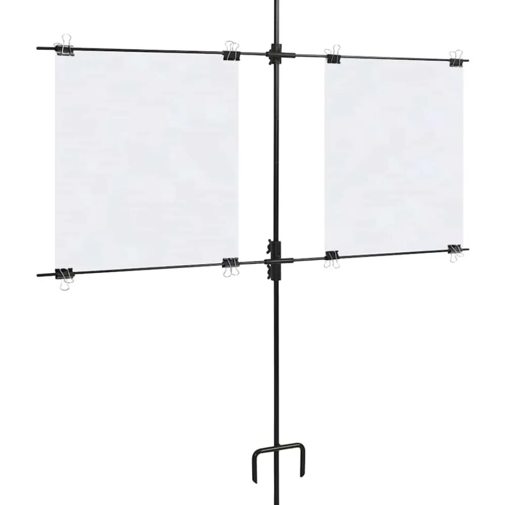 Buitensport*vidaXL Targetkaartstandaard met schietkaarten 78x76 cm staal
