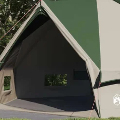 Buitensport*vidaXL Teepee Tent voor 10 Personen en Wit 567 x 470 x 242 cm Groen