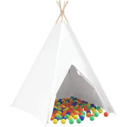 Teepee Tent Wit 120 x 120 x 150 cm Stof en Plastic>vidaXL Discount