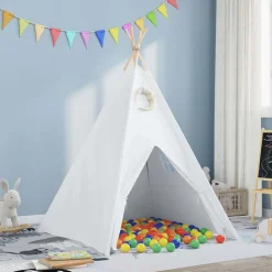 Teepee Tent Wit 120 x 120 x 150 cm Stof en Plastic>vidaXL Discount