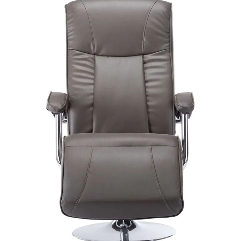 Stoelen*vidaXL Televisiefauteuil kunstleer Grijs
