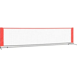 Tennisnet 400x100x87 cm polyester zwart en rood>vidaXL Discount
