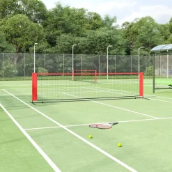Tennisnet 400x100x87 cm polyester zwart en rood>vidaXL Discount