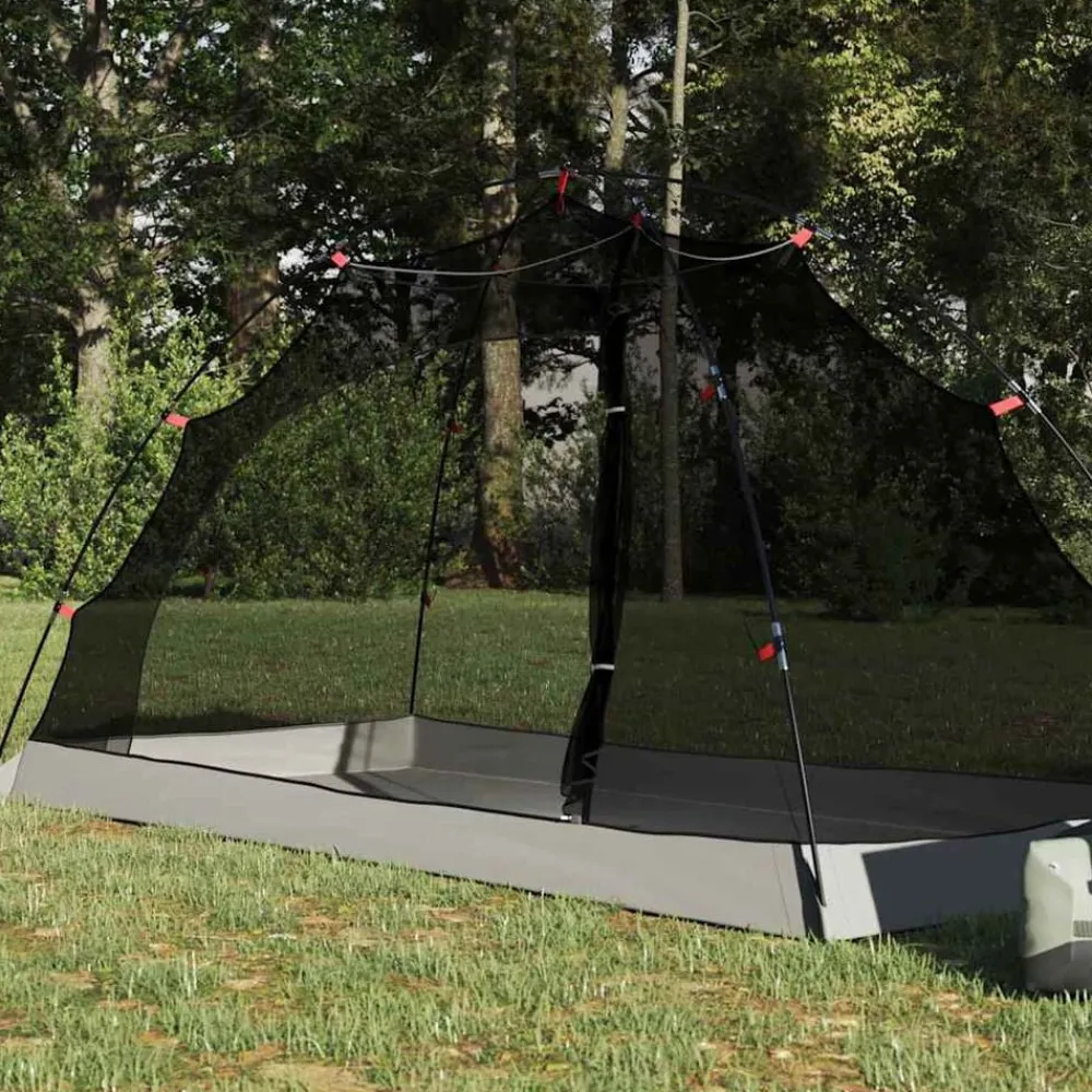 Tent met dak met opslag Grijs en zwart 236 x 108 x 120 cm>vidaXL Online