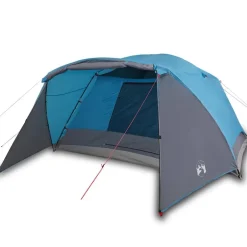 Buitensport*vidaXL Tent met luifel 4-persoons waterdicht Blauw