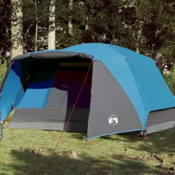 Buitensport*vidaXL Tent met luifel 4-persoons waterdicht Blauw
