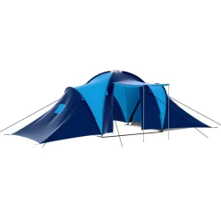 Buitensport*vidaXL Tent 9-persoons donkerblauw en blauw