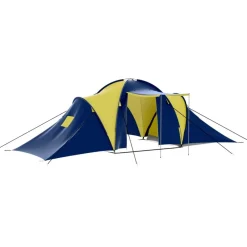 Buitensport*vidaXL Tent 9-persoons polyester Blauw en geel