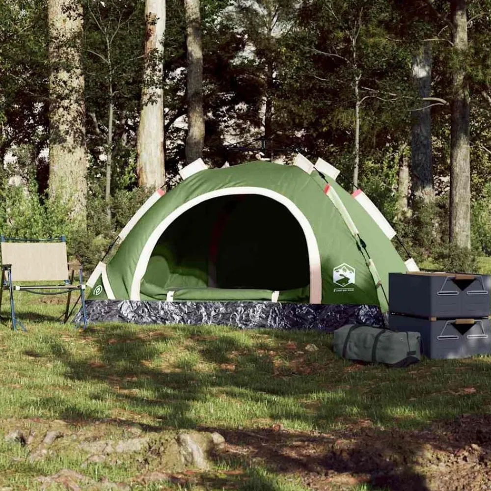 Buitensport*vidaXL Tent 2-persoons snelontgrendeling Groen
