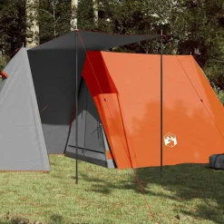 Buitensport*vidaXL Tent 3-persoons waterdicht Grijs en oranje