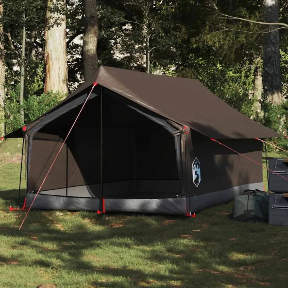Buitensport*vidaXL Tent 2-persoons waterdicht Bruin