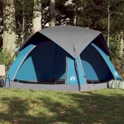 Buitensport*vidaXL Tent 4-persoons waterdicht Blauw