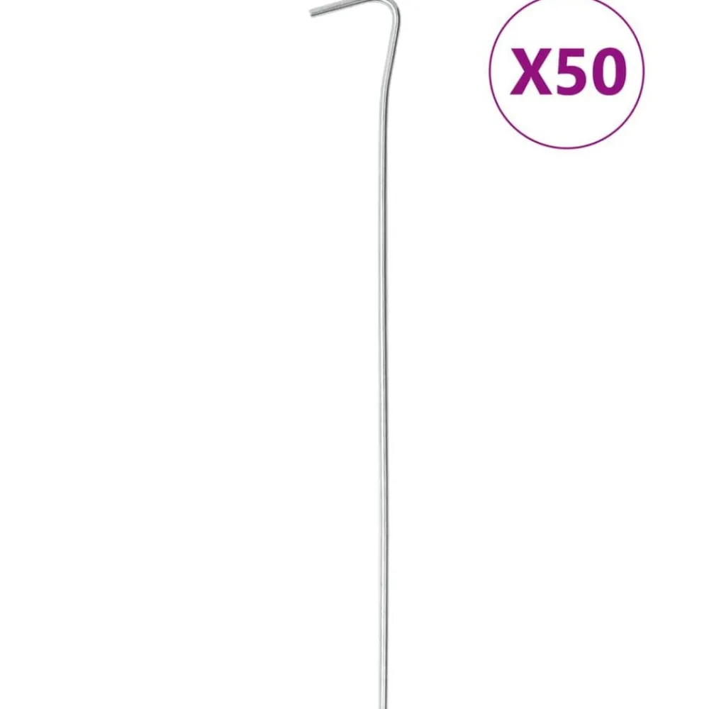 Buitensport*vidaXL Tentharingen 50 st Ø3 mm 23 cm gegalvaniseerd staal