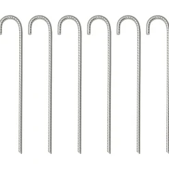 Tentharingen 6 st Ø10 mm 37 cm gegalvaniseerd staal>vidaXL New