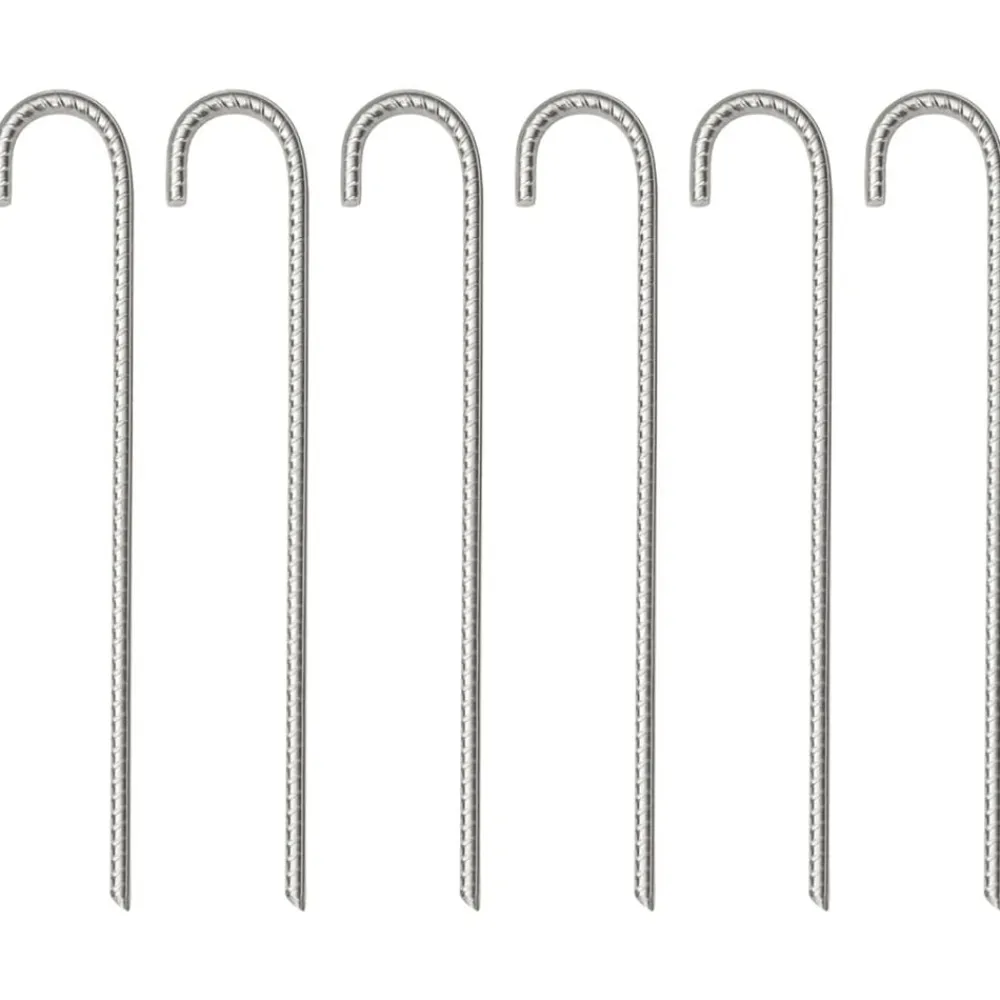 Tentharingen 6 st Ø10 mm 37 cm gegalvaniseerd staal>vidaXL New
