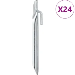 Buitensport*vidaXL Tentharingen 24 st V-vormig Ø20 mm 17 cm gegalvaniseerd staal