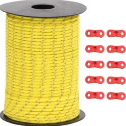 Tentscheerlijn met reflecterende strips en spanners 50 m 3 mm>vidaXL New