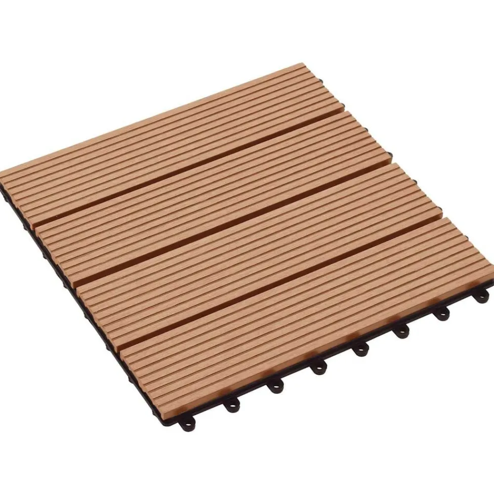Huishoudelijke Benodigdheden*vidaXL Terras Tegel 11 pcs Teakhout 30 x 30 cm WPC Teakkleur