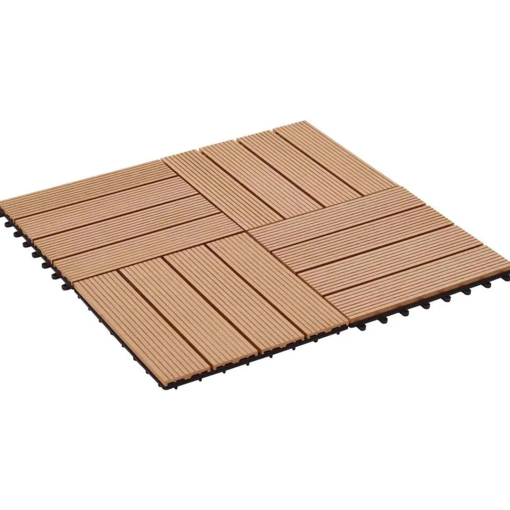 Huishoudelijke Benodigdheden*vidaXL Terras Tegel 11 pcs Teakhout 30 x 30 cm WPC Teakkleur