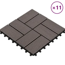 Terras Tegel 11 pcs 30 x 30 cm WPC>vidaXL Clearance