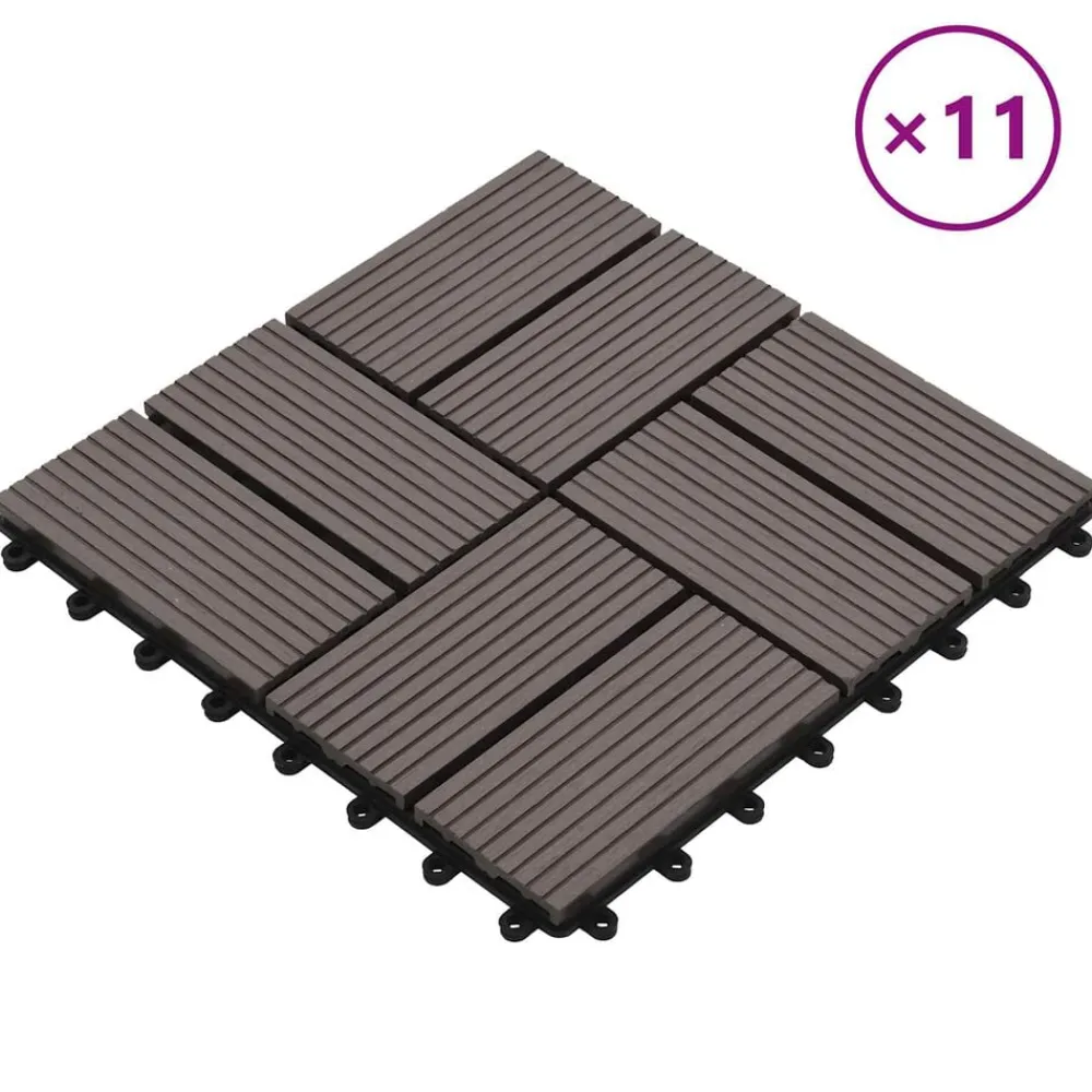 Terras Tegel 11 pcs 30 x 30 cm WPC>vidaXL Clearance