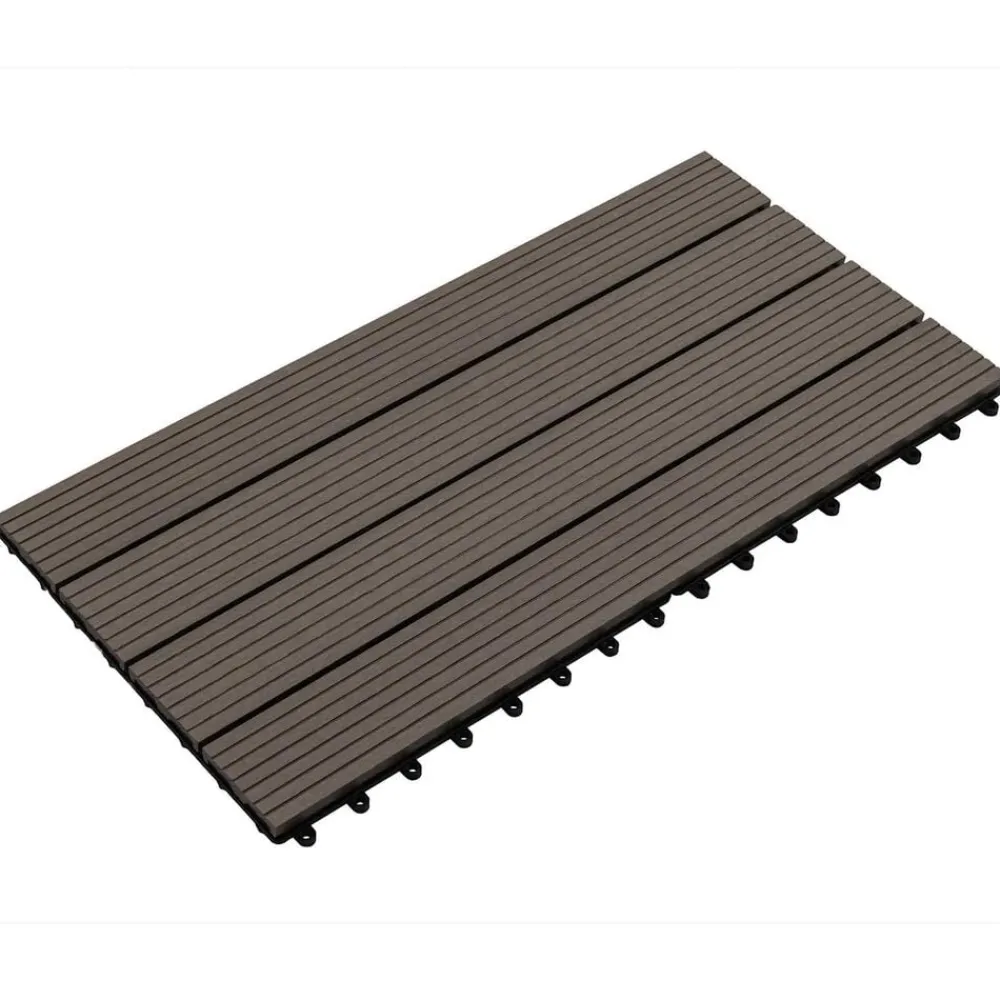 Bouwmaterialen*vidaXL Terras Tegel 6 pcs 60 x 30 cm WPC Donkerbruin