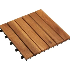Terras Tegel 10 pcs 30 x 30 cm Acacia Hardhout>vidaXL Discount