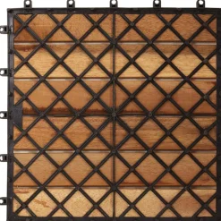 Terras Tegel 10 pcs 30 x 30 cm Acacia Hardhout>vidaXL Discount