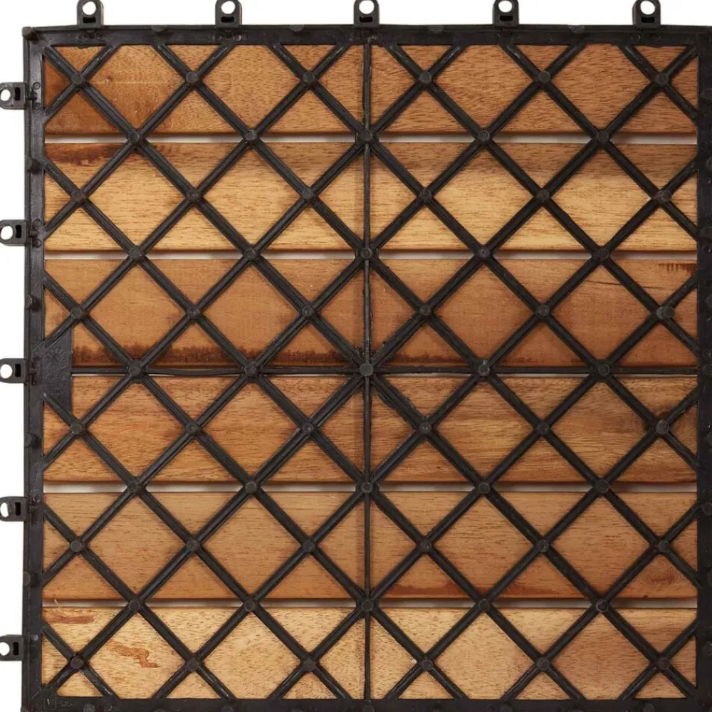 Terras Tegel 10 pcs 30 x 30 cm Acacia Hardhout>vidaXL Discount