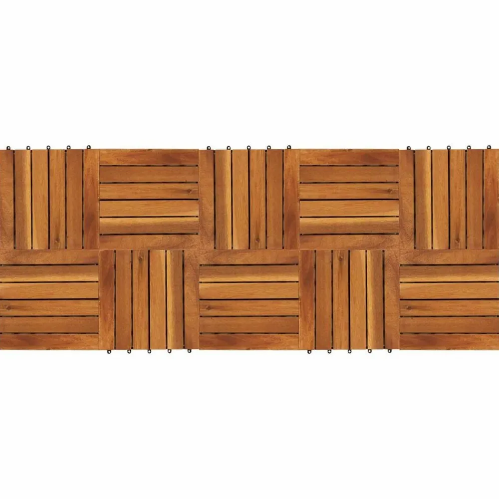 Terras Tegel 10 pcs 30 x 30 cm Acacia Hardhout>vidaXL Discount