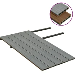 Bouwmaterialen*vidaXL Terrasplanken met accessoires 10 m² 2,2 m HKC bruin en grijs