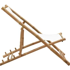 Terrasstoel bamboe en canvas><noscript><img width=