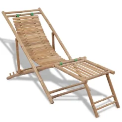 Tuinmeubelen*vidaXL Terrasstoel met voetensteun bamboe