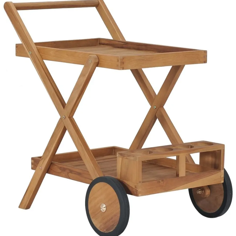 Theewagen massief teakhout>vidaXL Outlet