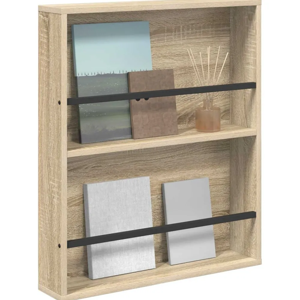 Tijdschrift Rek 60 x 12 x 70 cm Bewerkt hout>vidaXL Sale