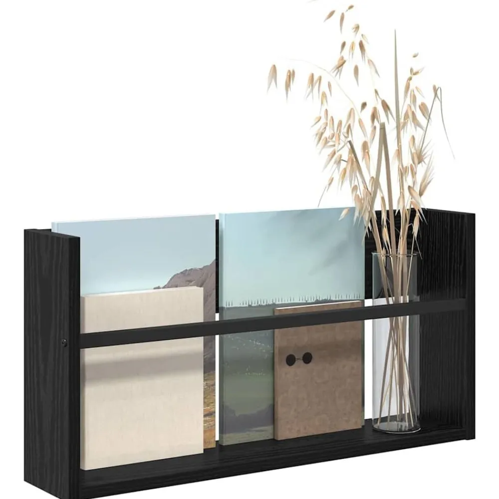 Tijdschrift Rek 60 x 12 x 30 cm Bewerkt hout>vidaXL