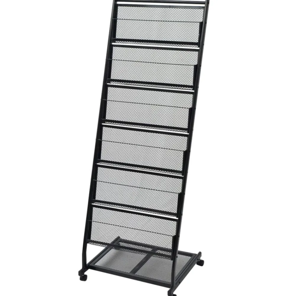 Tijdschriftenrek zwart 47,5x43x133 cm A4>vidaXL Sale
