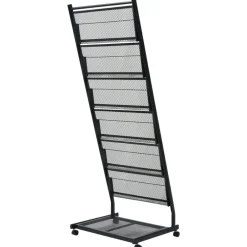 Tijdschriftenrek zwart 47,5x43x133 cm A4><noscript><img width=