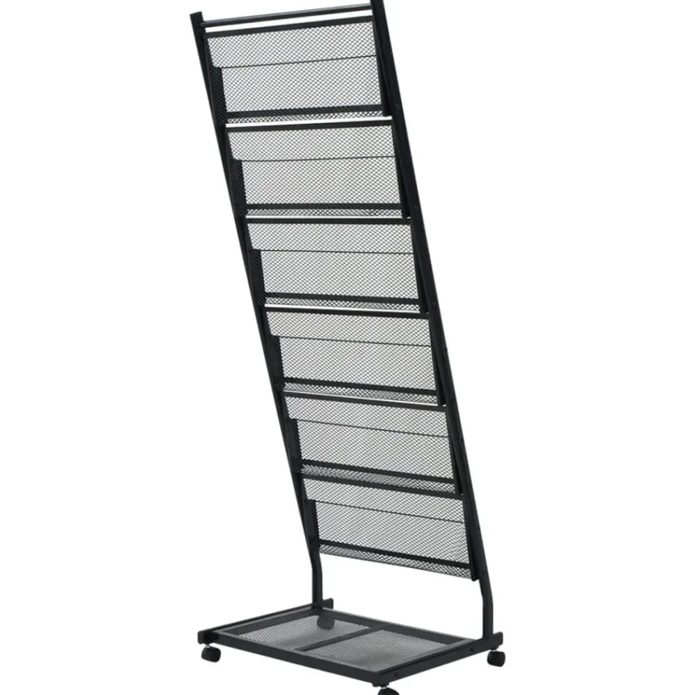 Tijdschriftenrek zwart 47,5x43x133 cm A4>vidaXL Sale