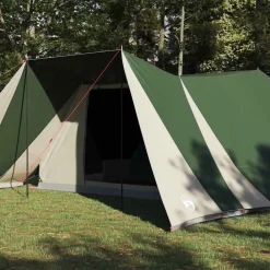 Buitensport*vidaXL Tipi Tent met dak met opslag 660 x 456 x 200 cm taft Groen