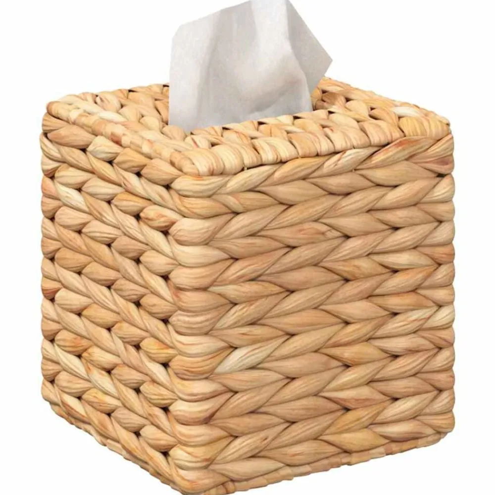 Tissueboxhoezen 2 pcs Waterhyacint 14,5 x 14,5 x 15 cm Naturel>vidaXL Sale