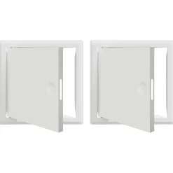 Bouwmaterialen*vidaXL Toegangs paneel 2 pcs Wit 23 x 23 x 3 cm Staal